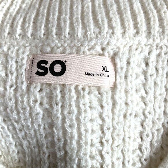 NWT!! CREAM V-Neck Balloon Sleeve Sweater By SO (Sonoma) in XL - Picture 6 of 7